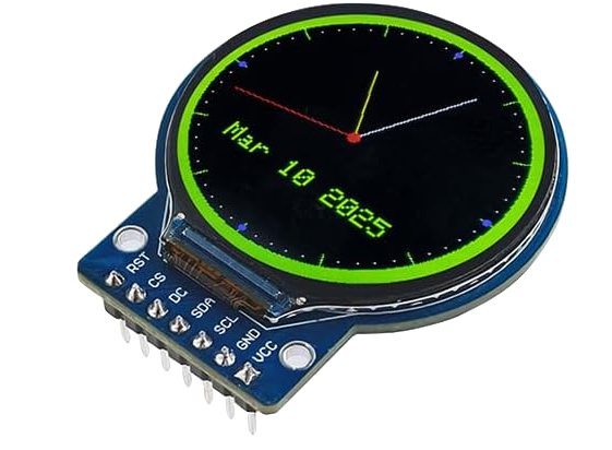 Round LCD screen module